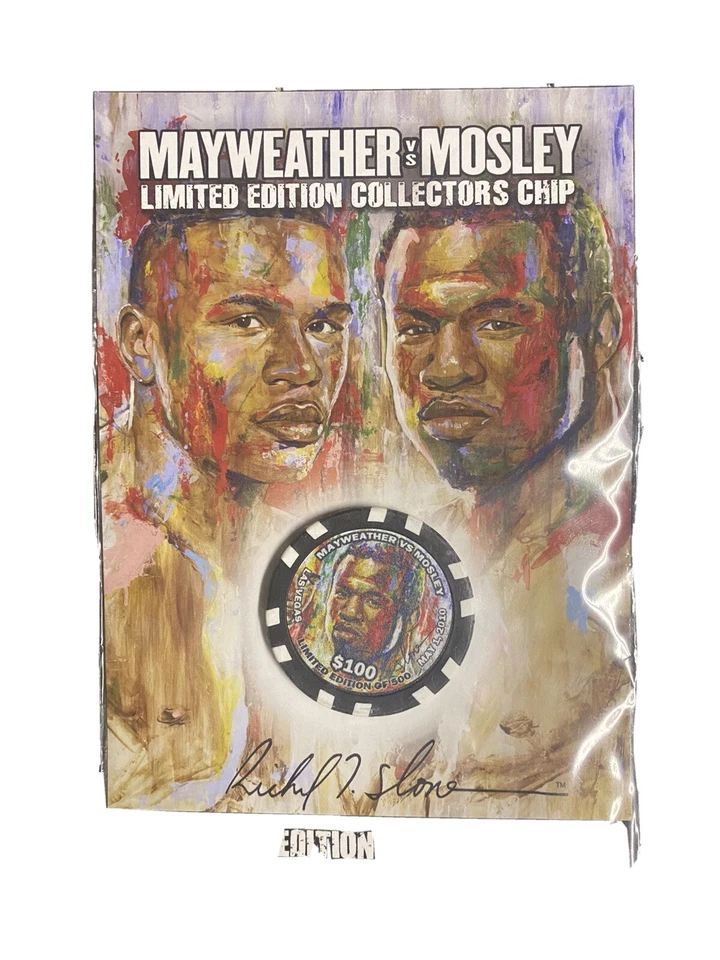 Mayweather vs Mosley Official Limited Edition Richard T. Slone Collectors Chip - Image 1 of 3