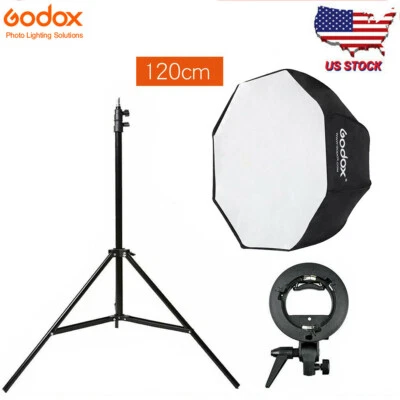 US Godox 120cm 47" Octagon Umbrella Softbox +S type Bracket+2m Light Stand kit - Image 1 of 4