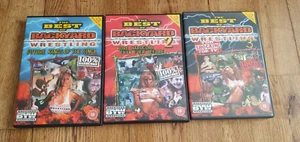 WWE Wrestling DVD The Best of Backyard vol. 1, 2, 3 - Foto 1 di 10