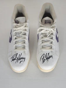 ROBERT HORRY #5 Autographed Game Used Converse Basketball Shoes - Picture 1 of 13