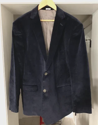 Blazer de pana Saddlebred Heritage abrigo deportivo chaqueta para hombre 46R azul marino preppy Foto 1 de 4