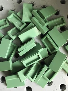 Lego Fliese sandgrün flache Fliesen 1x2 glatte Verarbeitung Gebäude Dachboden 50 Stck. - Bild 1 von 2