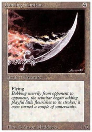 Dancing Scimitar ~ Heavily Played 3rd Edition Revised MTG Magic UltimateMTG Arti - Image 1 of 1