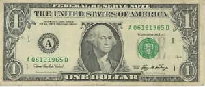 $1 Birthday Note: June 12, 1965 (06/12/1965) (Serial Number: 06121965) - Picture 1 of 1