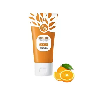 Orange Enzymes Exfoliating Gel, Organic Face and Body Exfoliating Scrub Gel, - Picture 1 of 7