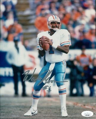 Warren Moon Houston Oilers Signed 8x10 Glossy Photo JSA Authenticated - Image 1 of 2