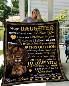 Special Gift For Your Daughter Blanket - From Dad - Picture 1 of 9