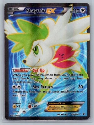 Juego de cartas coleccionables Pokémon Shaymin EX (106 arte completo) #106/108 XY - Roaring Skies Foto 1 de 2