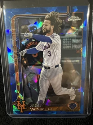 🔥⚾️🔥2025 Topps Chrome Sapphire Edition #180 Jesse Winker New York Mets - Image 1 of 2
