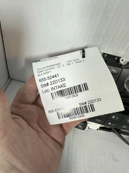 Control de temperatura sin sistema de DVD compatible con 10-12 INFINITI EX35 2263801 Foto 1 de 4