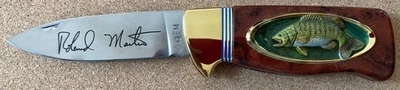 ROLAND MARTIN~LARGEMOUTH BASS~NAVAJA DE BOLSILLO~FRANKLIN SERIE DE COLECCIONISTA COMO NUEVA~ESTUCHE Foto 1 de 4