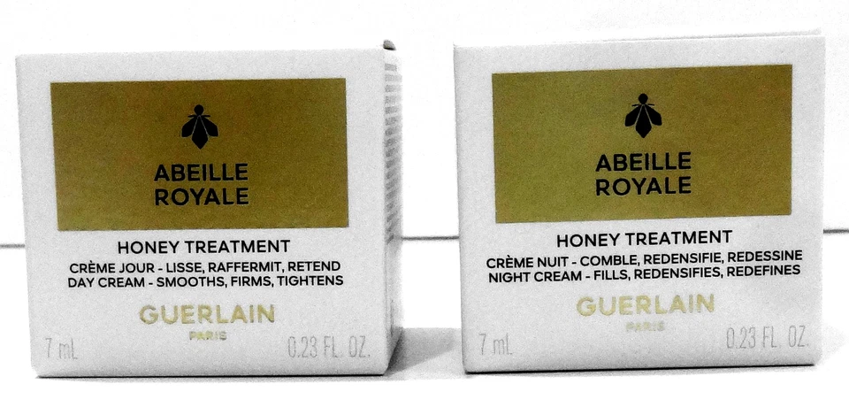 NUEVO Guerlain Abeille Royale TRATAMIENTO DE MIEL Crema de Día y Noche Lote 0,23 oz cada uno Foto 1 de 1