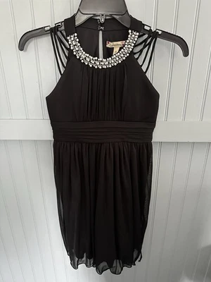 Speechless Audrey Hepburn Style Black Dress with pearl detail Girl’s Size 10 - Image 1 of 4