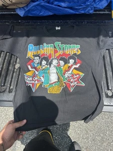 Vintage 1978 The Rolling Stones Tour Concert T-Shirt Single Stitch 70s M (70s M) - Picture 1 of 3