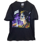 T-shirt vintage Billy Idol grand noir 1991 bande-shirt double face fabriqué aux États-Unis années 90