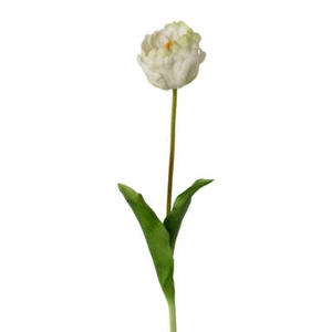 Kunstblume künstliche TULPE gefüllt ca 58cm. Latex, REAL TOUCH Tulpen weiß WEISS - Bild 1 von 2