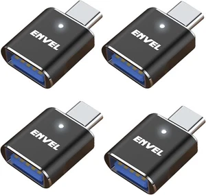 Adaptador ENVOL USB C a USB | Paquete de 4 | Adaptador USB 3.0 a USB C | USB Tipo-C Macho - Imagen 1 de 8