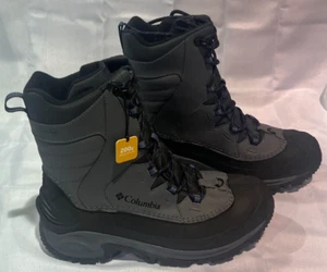 Columbia Bugaboot III Snow Boot 10.5M Waterproof Black/Blue 200G Insulation - Picture 1 of 9