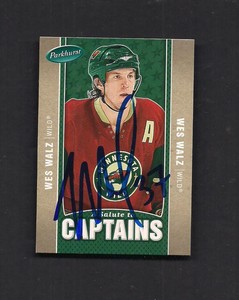 Wes Walz Autographed 2005-06 Parkhurst Hockey card #529-Minnesota Wild