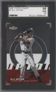 2005 Topps Finest BJ Upton #7 SGC 10 GEM