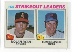 1977 Topps #6 1976 Strikeout Leaders (Nolan Ryan / Tom Seaver) - Picture 1 of 2