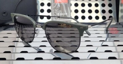 Nuevo Ray Ban Nuevo Clubmaster RB4416 665/3B1 Gafas de sol Gris-Negro con Gris Oscuro Foto 1 de 4