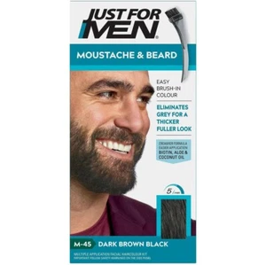 Just For Men Moustache & Beard M45 Dark Brown Black Dye Eliminates Grey UK - Picture 1 of 6