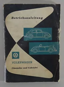 Istruzioni D'Uso VW Maggiolino Dickholmer Berlina + Cabriolet Stand 08/1961 - Foto 1 di 3