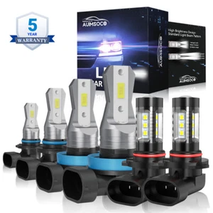 Kit de faros delanteros LED altos/bajos + antiniebla para Ford F-150 2015-2018 2019 2020 2021 - Imagen 1 de 14