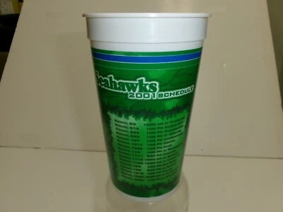 NFL Seattle Seahawks 2001 Season Schedule Plastic Beverage Cup--6.75" Tall - Image 1 of 4