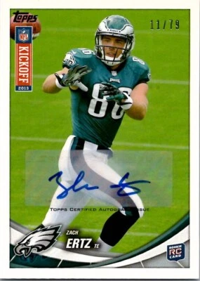 2013 Topps NFL Kickoff ZACH ERTZ Philadelphia Eagles AUTO 11/79 - Image 1 of 2