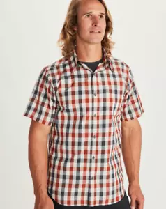 NWT Marmot Kingsweet Short-Sleeve Recycled Materials Woven Shirt - Picante - Picture 1 of 9