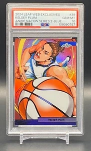 2025 Leaf Anime Nation Series 2 Kelsey Plum Blue #/75 Los Angeles Sparks PSA 10 - Bild 1 von 4