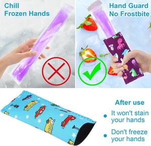 24 Pack Ice Pop Sleeves Neoprene Freezer Pop Sleeve Popsicle Covers Holders B... - Picture 1 of 7
