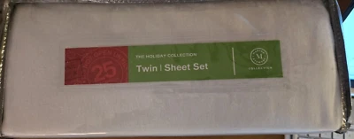 Conjunto de lençóis Martha Stewart The Holiday Collection duplo marfim 100% algodão flanela - Imagem 1 de 3