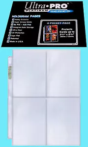 10 ULTRA PRO 4-POCKET PLATINUM Card Pages Sheets Protectors Toploader 3.5"x5.25" - Picture 1 of 2