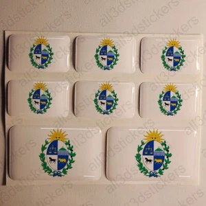 Aufkleber Uruguay Wappen 3D Gedomt 3D Flagge Kfz-Aufkleber Rechteckig - Bild 1 von 1