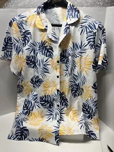CAMISA DE FIESTA HAWAIANA GRANDE CARIBBEAN JOE PARA HOMBRE COLORES AZUL/AMARILLO/BLANCO - Imagen 1 de 8