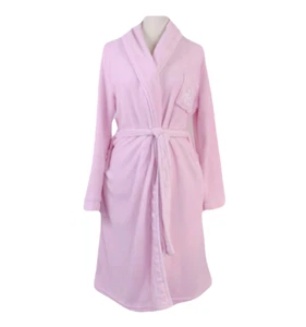 Bata Laura Ashley Rosa Felpa Terciopelo Hasta la pantorrilla Bordada Spa L - Imagen 1 de 8