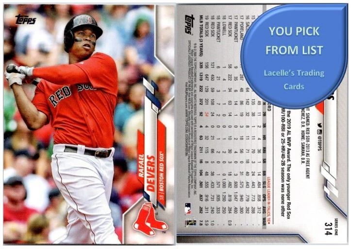 2020 Topps Series 1 Baseball MLB Base Cards (1-350) - U-Pick From List - Image 1 of 1