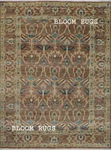 Handmade 8x10 Contemporary Brown Oushak Oriental Area Rug | Customizable Carpet - Picture 1 of 8
