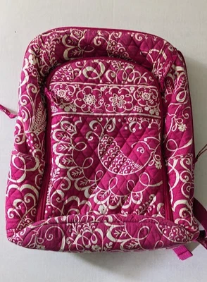  Vera Bradley ноутбука рюкзак розовый Twirly птицы верхняя ручка ремни  - Изображение 1 из 4