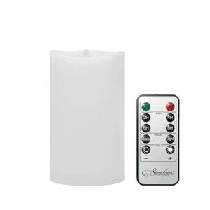 6 Count White Real Wax 3x6 Flameless LED Pillar Candles with Remote and Timer - Picture 1 of 9