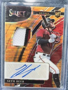 2022 Select Seth Beer Orange Pulsar Prizm Rookie Jersey Patch Auto RPA SP /20 - Picture 1 of 2
