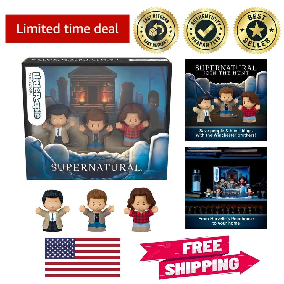 Conjunto Coleccionable Sobrenatural 20 Aniversario - Figuras Dean, Sam y Castiel Foto 1 de 4