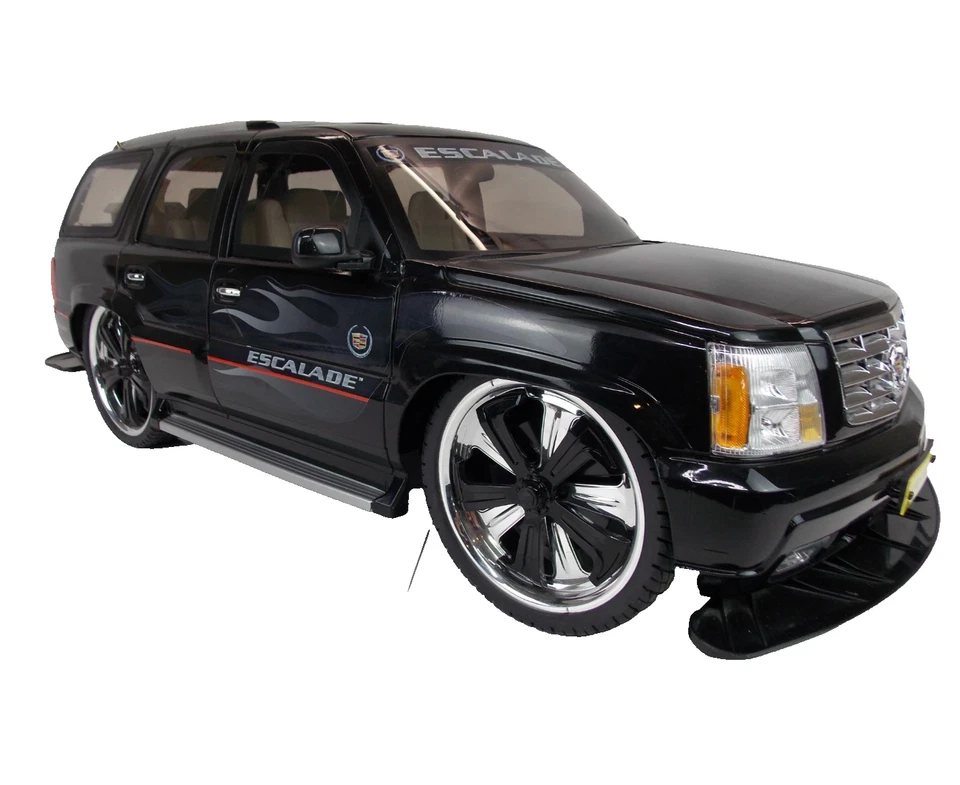 Nuevo Brillante Cadillac Escalade Coche RC Escalade Escala 1/6 Negro Spinners SIN PROBAR con Batería Foto 1 de 4
