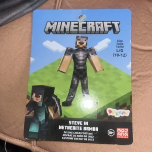 Disfraz Niños Minecraft Steve In Armor 5-PC Disfraz Halloween Talla M 8-10 NUEVO - Imagen 1 de 4