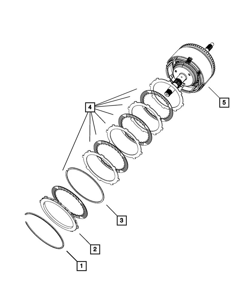 Paquete de placa de reacción Mopar Underdrive genuina 04883014AB Foto 1 de 1