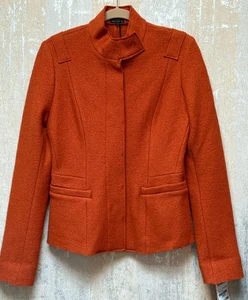 Sonia Speciale Made in Italy Orange Wool Jacket Blazer Women’s Size 42 Tailored - Picture 1 of 6