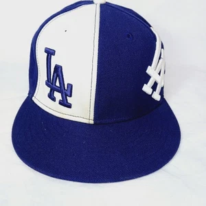 Gorra de béisbol ajustada LA Dodgers New Era 59 Fifty mezcla de lana azul blanco 7 1/4 - Imagen 1 de 8